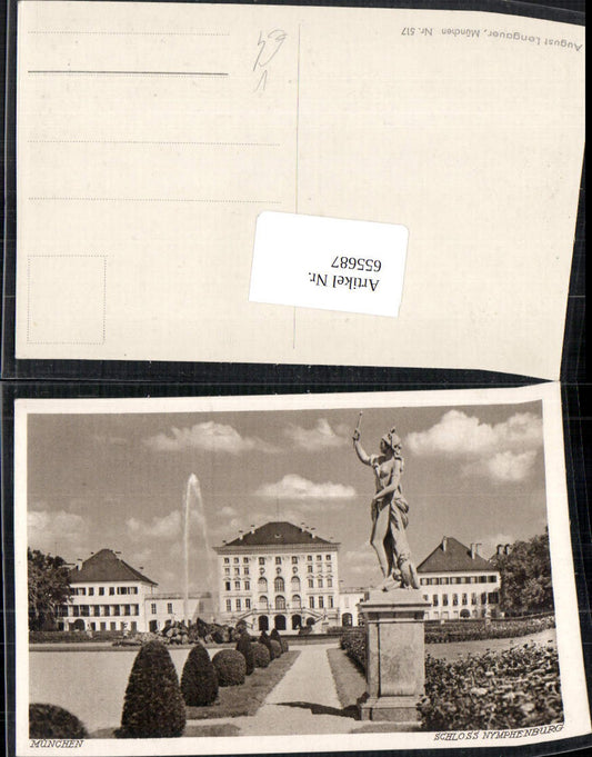 655687,München Schloss Nymphenburg Statue Springbrunnen pub August Lengauer 517