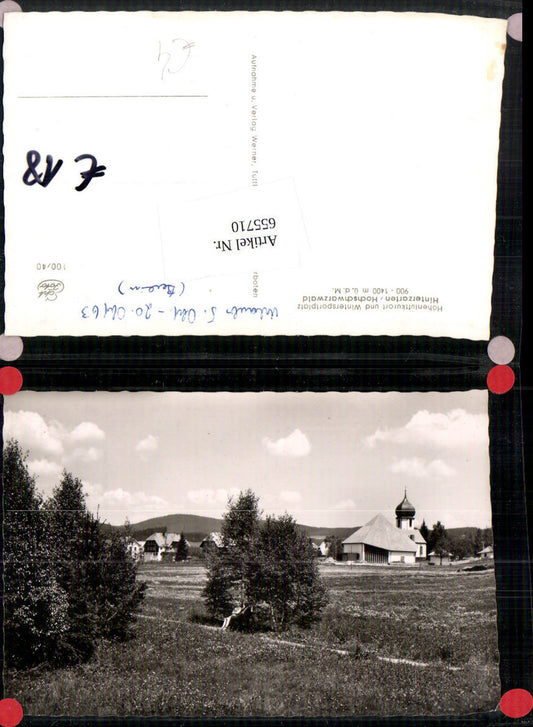 655710, Photo AK Hinterzarten Hochschwarzwald View with church