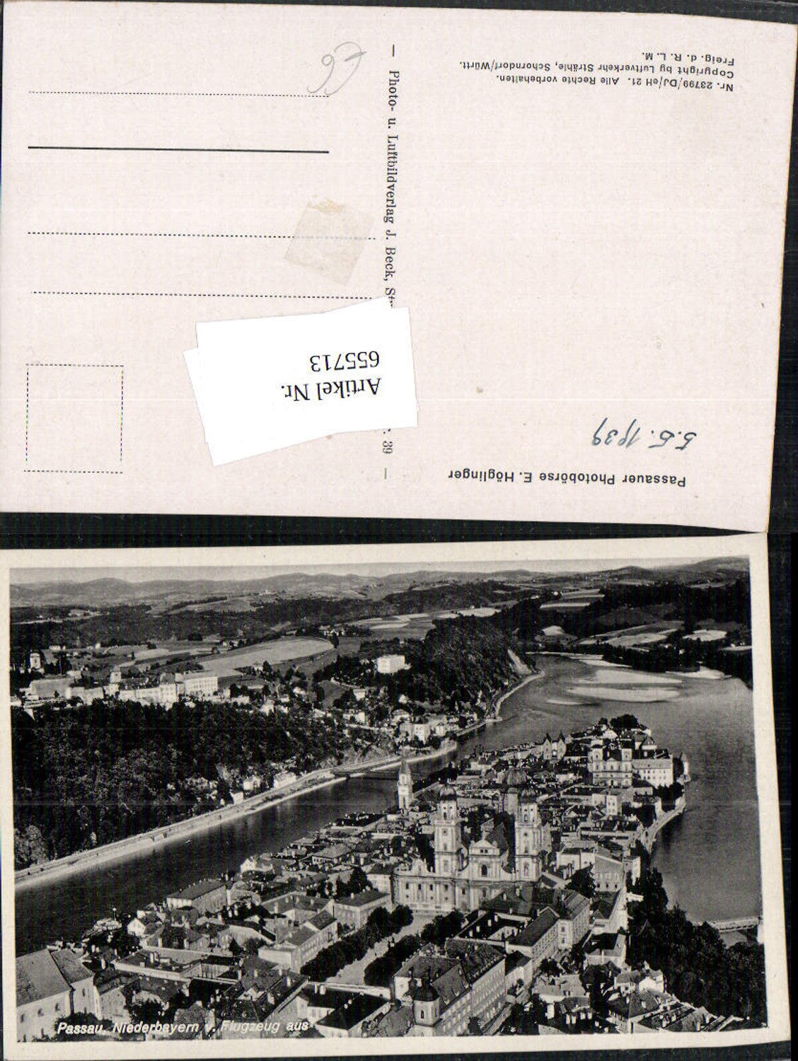 655713,Fliegeraufnahme Passau Ansicht