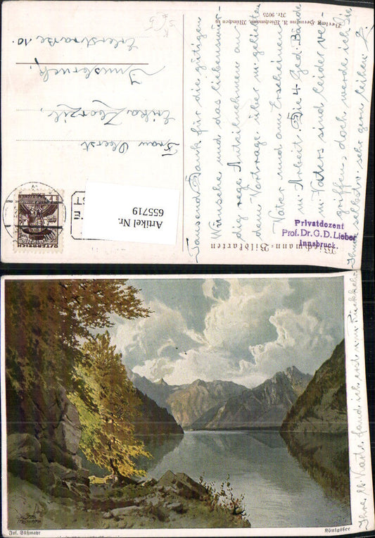 655719,Künstler Ak Josef Süssmayr Schönau a. Königssee Stempel Privatdozent Dr. Lieber