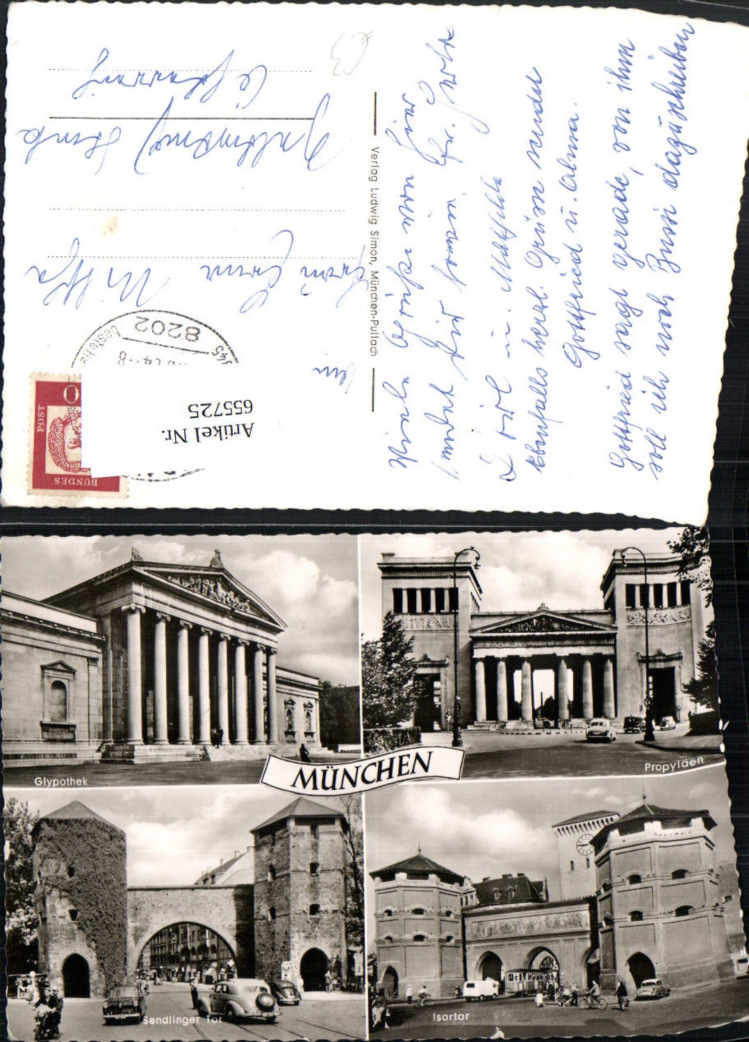 655725,Mehrbild Ak München Glypothek Propyläen Sendlinger Tor Isartor