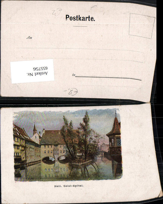 655756,Künstler Ak Heil-Geist-Spital Nürnberg