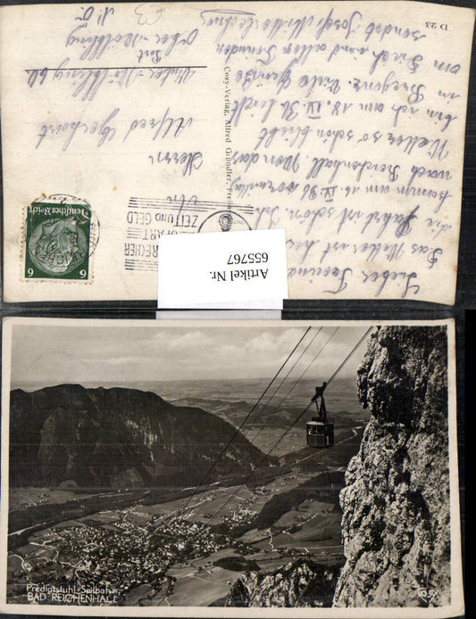 655767,Foto Ak Bad Reichenhall Predigtstuhlseilbahn Seilbahn Gondel