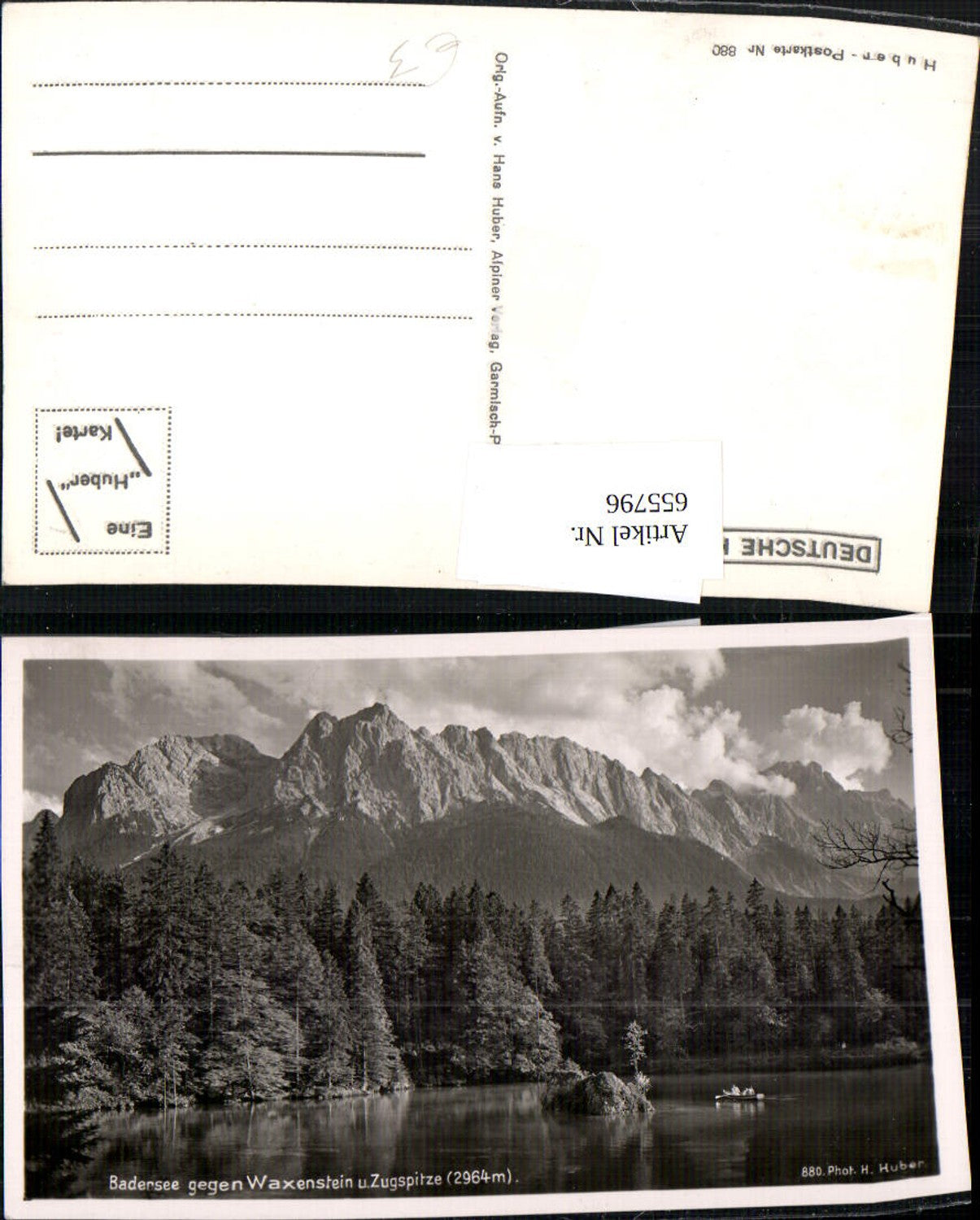 655796,Grainau bei Garmisch-Partenkirchen Badersee geg. Waxenstein u. Zugspitze