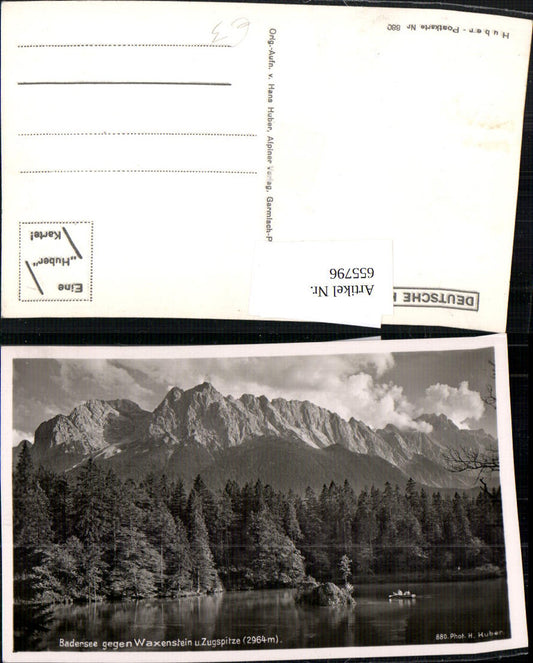 655796,Grainau bei Garmisch-Partenkirchen Badersee geg. Waxenstein u. Zugspitze