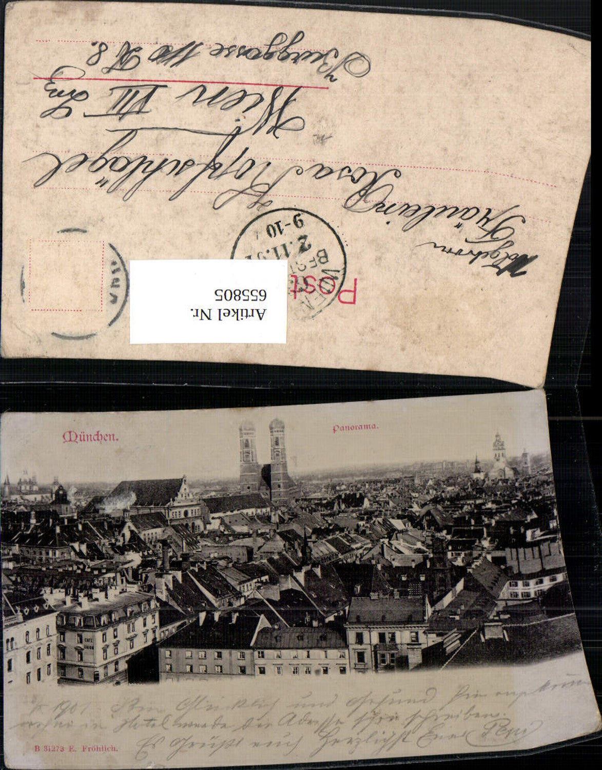 655805,München Panorama um 1901 Ansicht