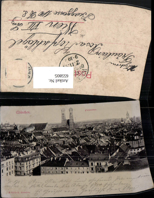 655805,München Panorama um 1901 Ansicht