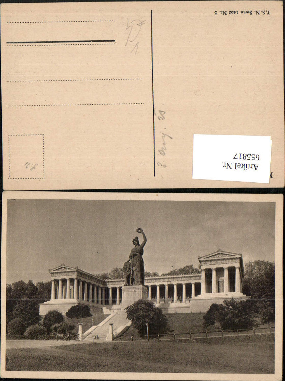 655817,München Bavaria Statue pub Theo Stroefer 1460/5