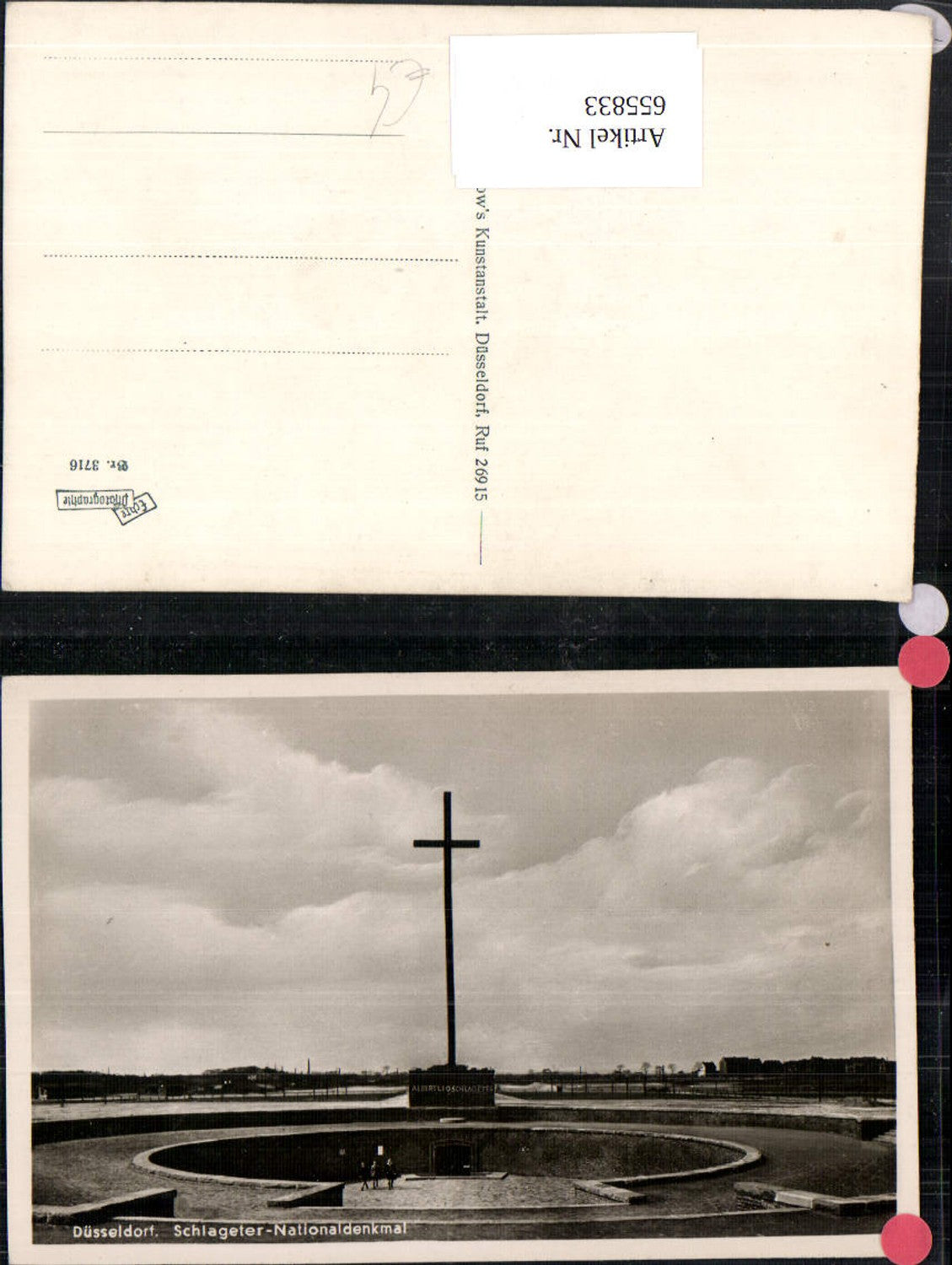 655833,Foto Ak Düsseldorf Schlageter-Nationaldenkmal