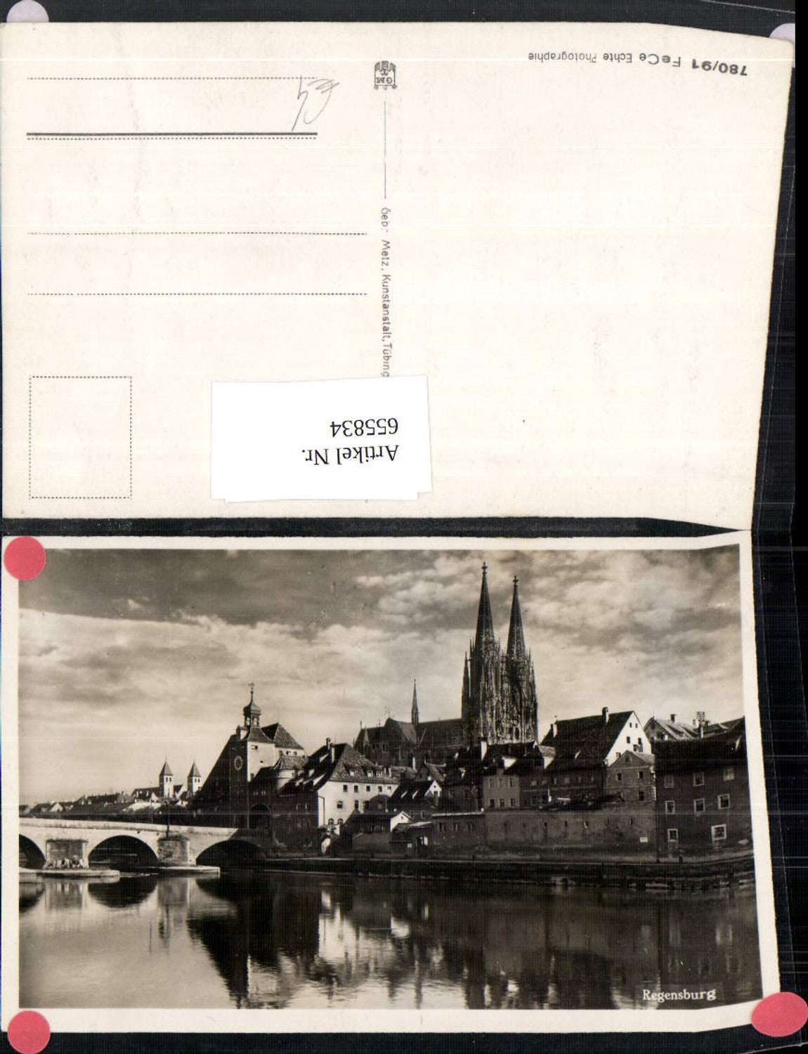 655834,Foto Ak Regensburg Brücke