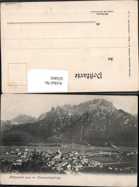 655841,Mittenwald geg. d. Karwendelgebirge
