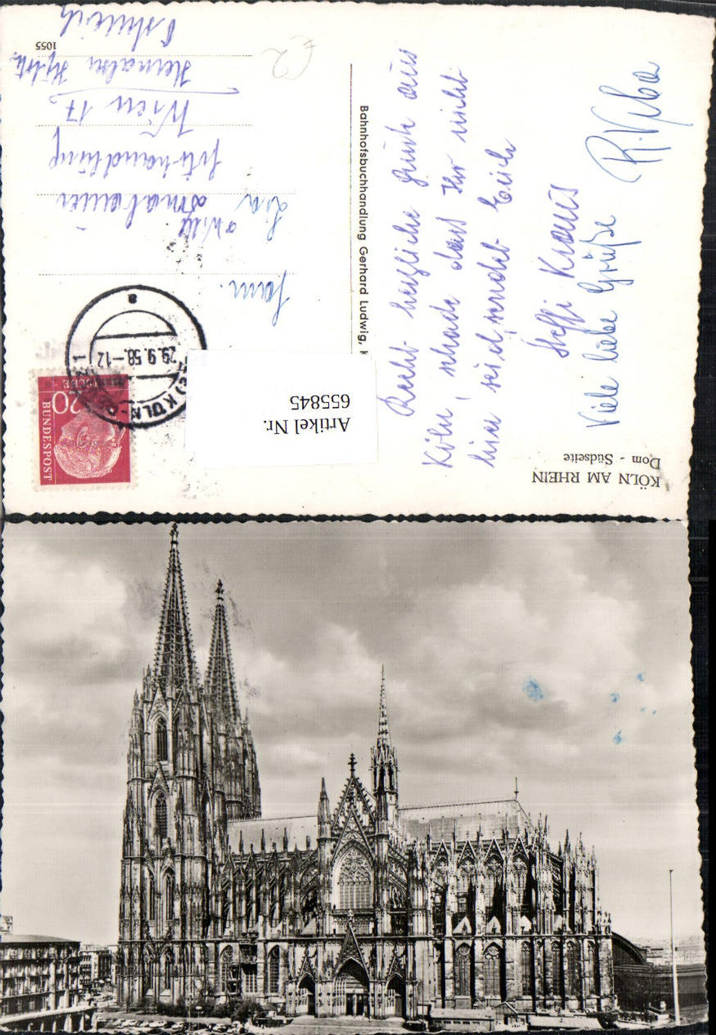 655845,Foto Ak Köln a. Rhein Dom Südseite