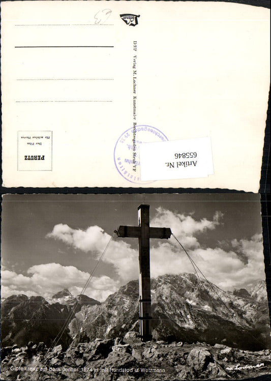655846,Schönau am Königssee Gipfelkreuz auf dem Jenner mit Hundstod u. Watzmann Kreuz