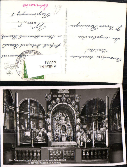 655851,Foto Ak Altötting Kapelle Gnadenaltar