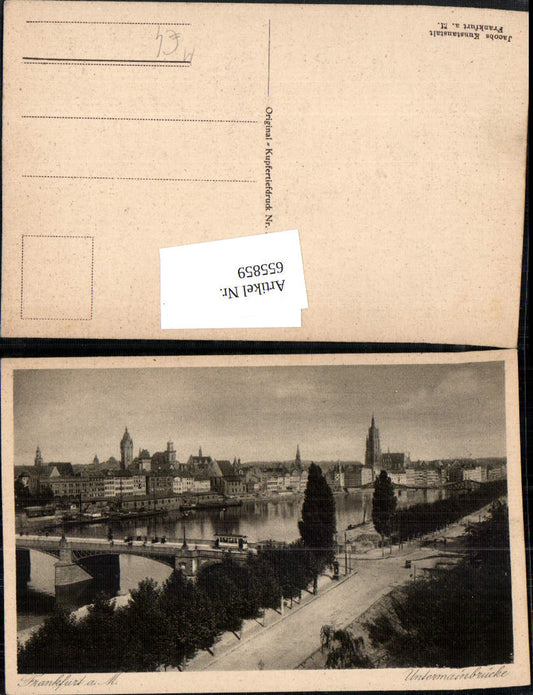 655859,Frankfurt a. Main Untermainbrücke Brücke Straßenbahn