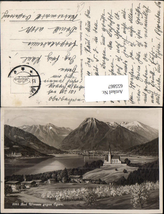 655867,Foto Ak Bad Wiessee geg. Egern
