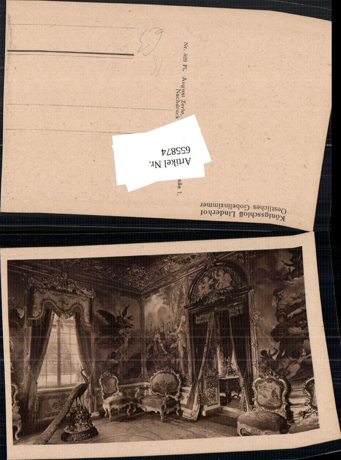 655874,Ettal Schloss Linderhof Östliches Gobelinzimmer Interieur