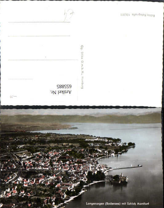 655885, Photo Ak Langenargen Lake Constance with Montfort Castle
