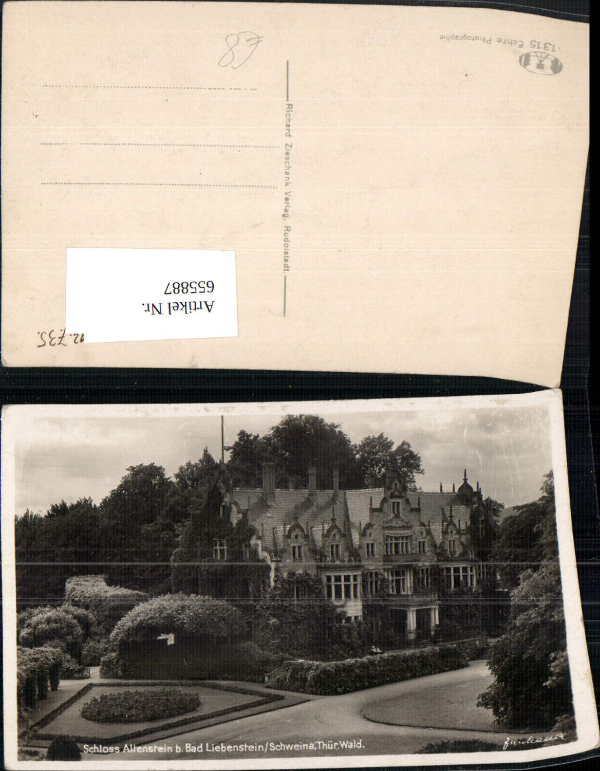 655887,Foto Ak Schloss Altenstein b. Bad Liebenstein Schweina Thür. Wald