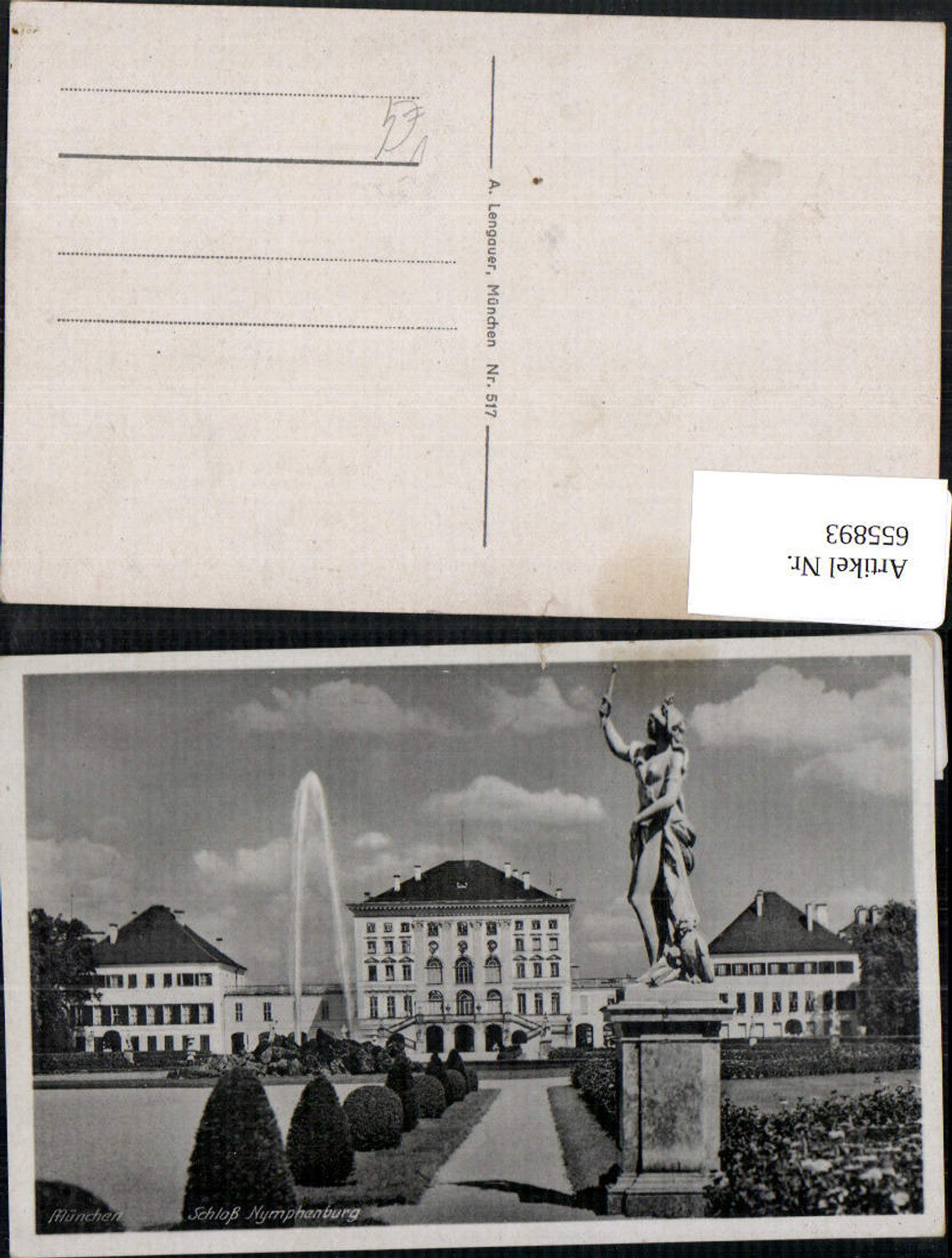655893,München Schloss Nymphenburg Springbrunnen Statue pub A. Lengauer 517