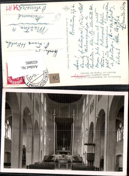 655895,Foto Ak Bochum Klosterkirche Innenansicht