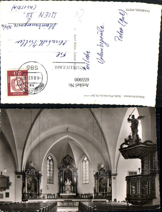 655900,Foto Ak Iserlohn Schloss Neuhaus Kath. Pfarrkirche St Heinrich Innenansicht