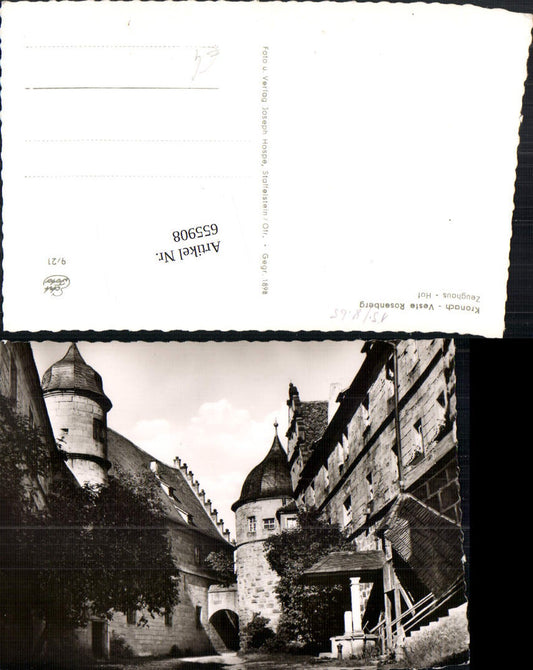 655908,Foto Ak Kronach Oberfranken Veste Rosenberg Zeughaus Hof