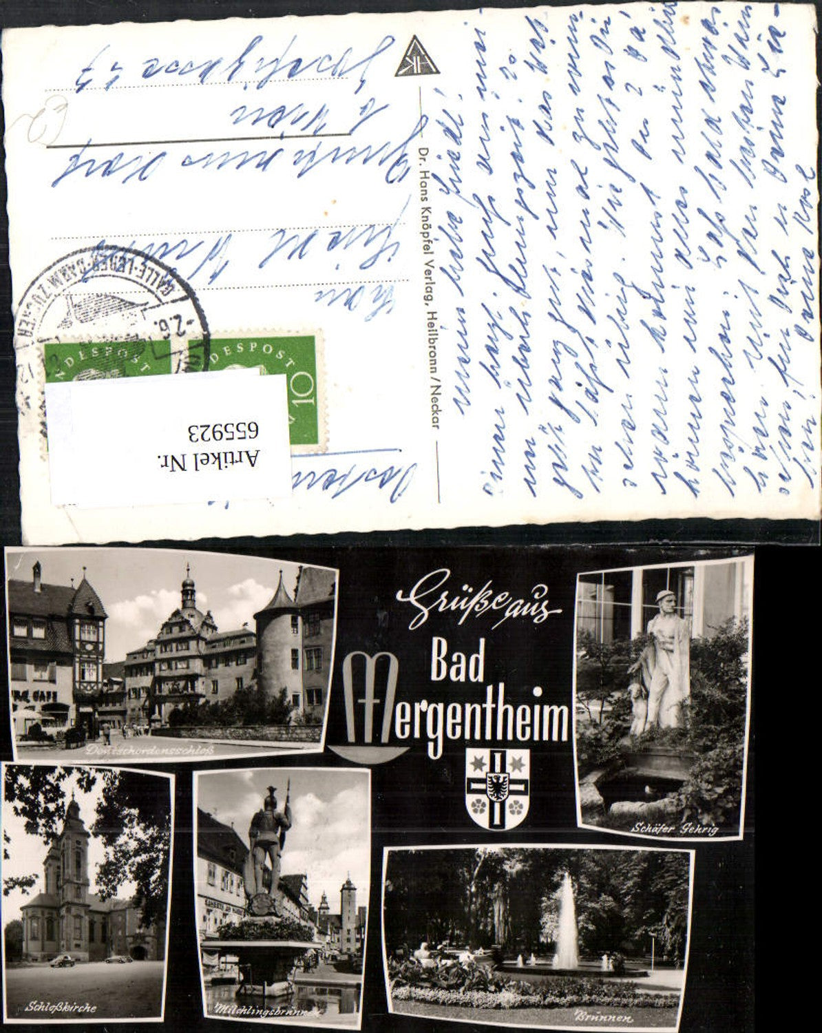 655923,Mehrbild Ak Bad Mergentheim Schlosskirche Schäfer Gehrig