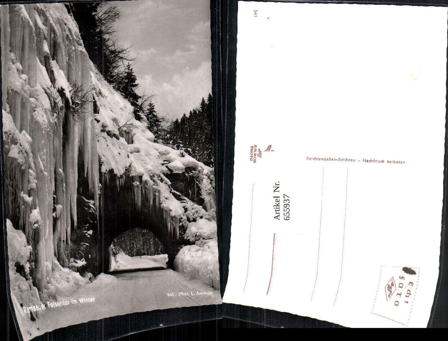 655937,Ramsauer Felsentor im Winter Ramsau bei Berchtesgaden