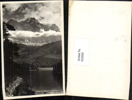 655950,Foto Ak Eibsee mit Zugspitze Grainau