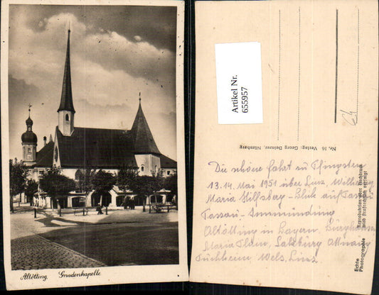 655957,Foto Ak Altötting Gnadenkapelle Kirche