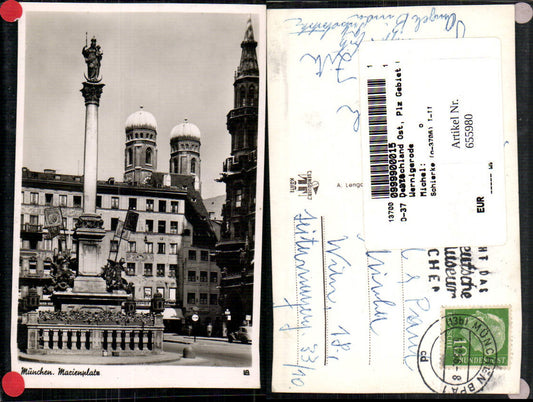 655980,Foto Ak München Marienplatz