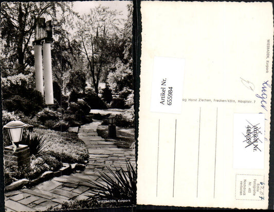 655984,Foto Ak Wiesbaden Kurpark