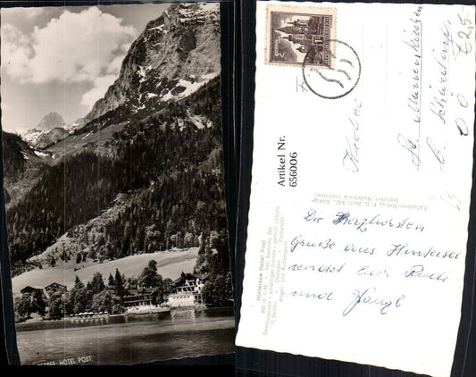 656006,Foto Ak Hintersee Hotel Post Ramsau bei Berchtesgaden