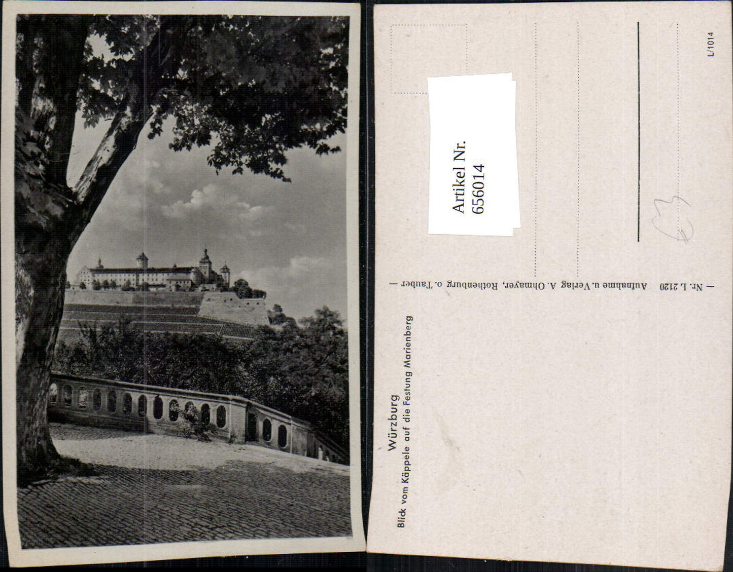 656014,Würzburg Blick v. Käppele auf die Festung Marienberg