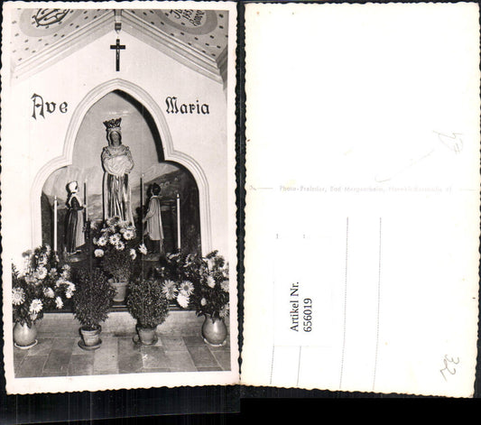 656019, Photo Ak Bad Mergentheim Ave Maria Altar Statue Religion