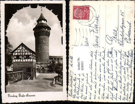 656021,Foto Ak Nürnberg Tiefer Brunnen