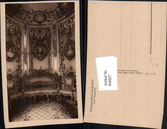 656027,Ettal Königsschloss Linderhof Lila Kabinett Interieur