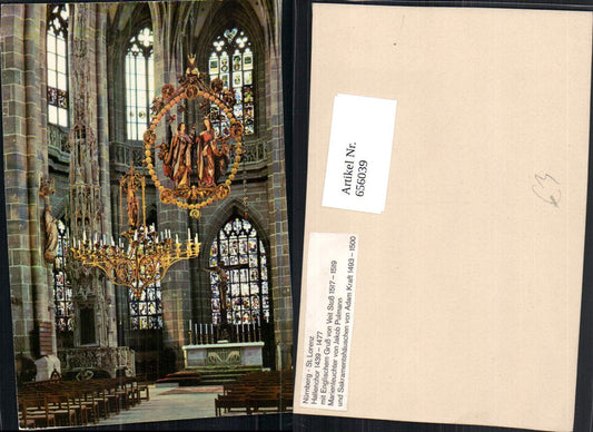 656039,Nürnberg St Lorenz Hallenchor Marienleuchter Sakramentshäuschen