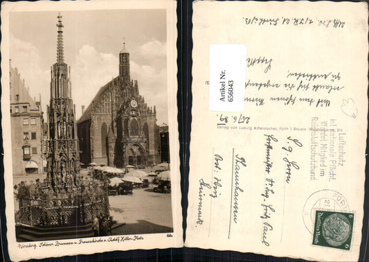 656043,Nürnberg Schöner Brunnen u. Frauenkirche