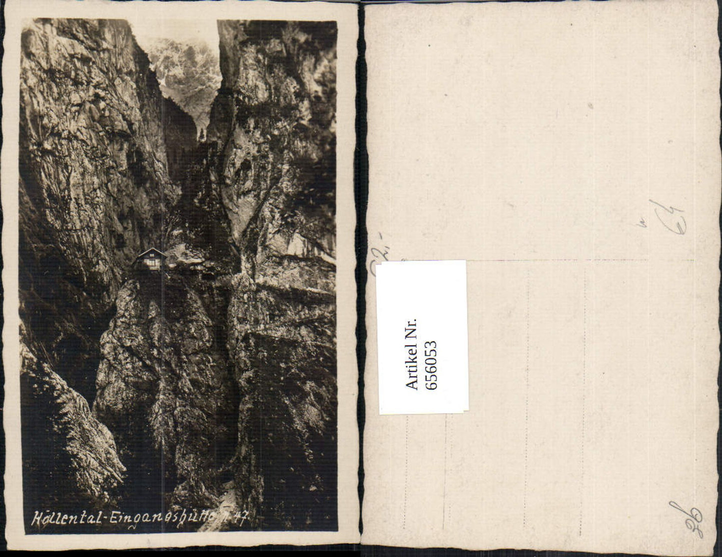 656053,Foto Ak Grainau Höllental Eingangshütte Höllentaleingangshütte