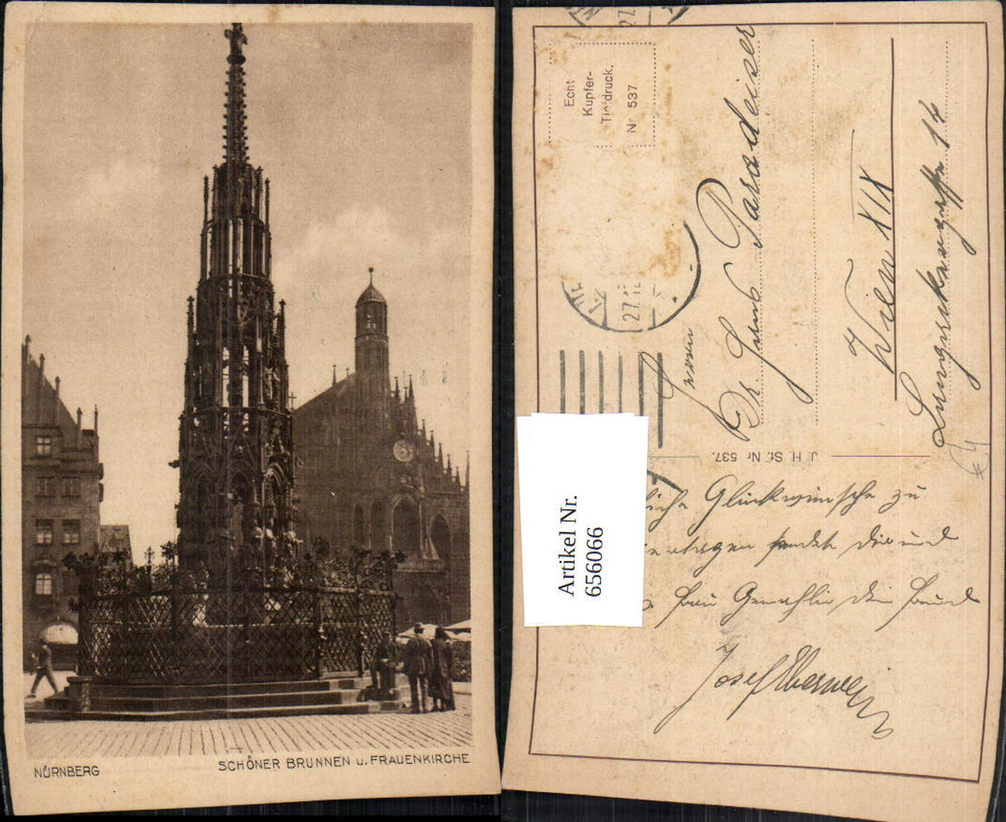 656066,Nürnberg Schöner Brunnen u. Frauenkirche