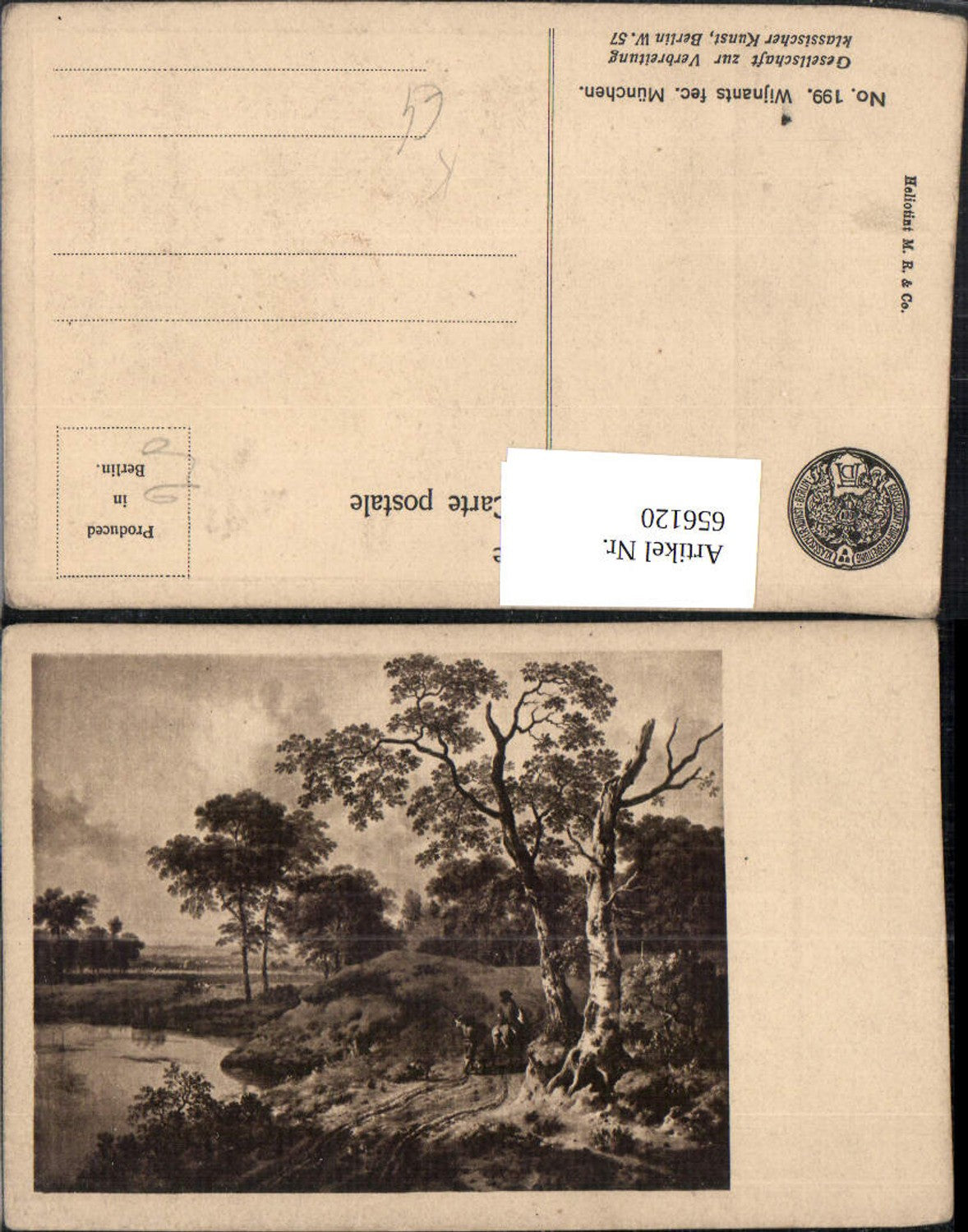656120,Künstler Ak Wijnants fec. München Reiter Landschaft