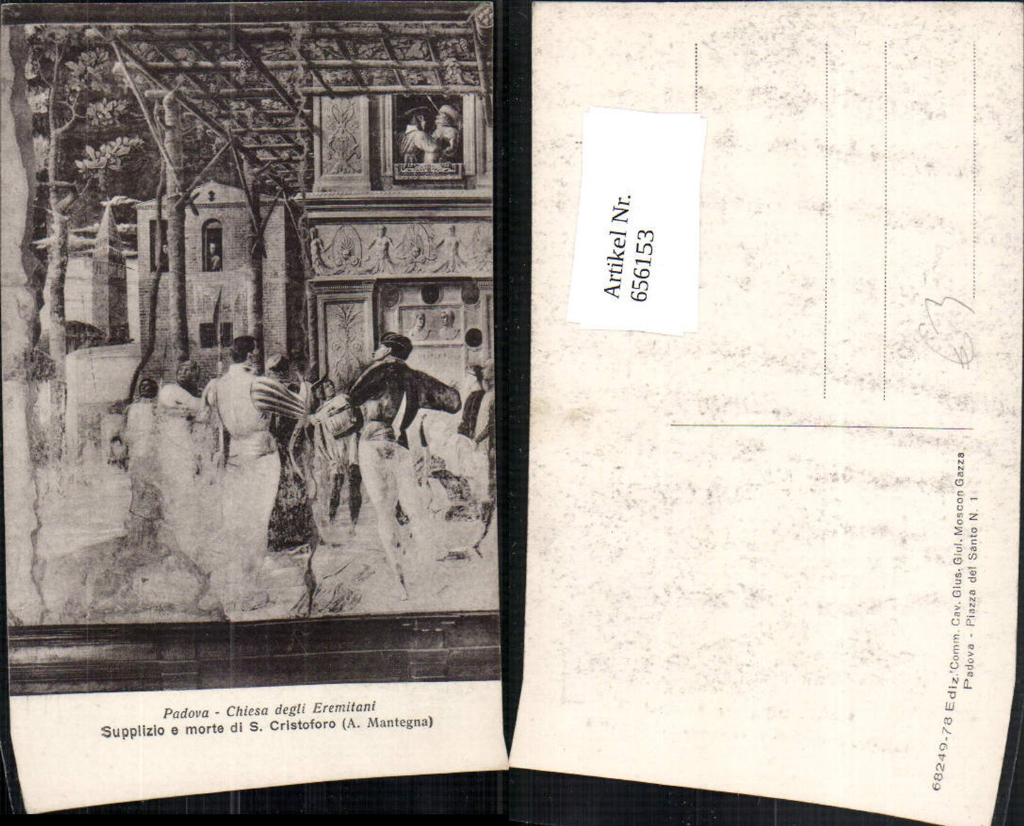 656153,Künstler Ak A. Mantegna Supplizio e morte di S. Cristoforo