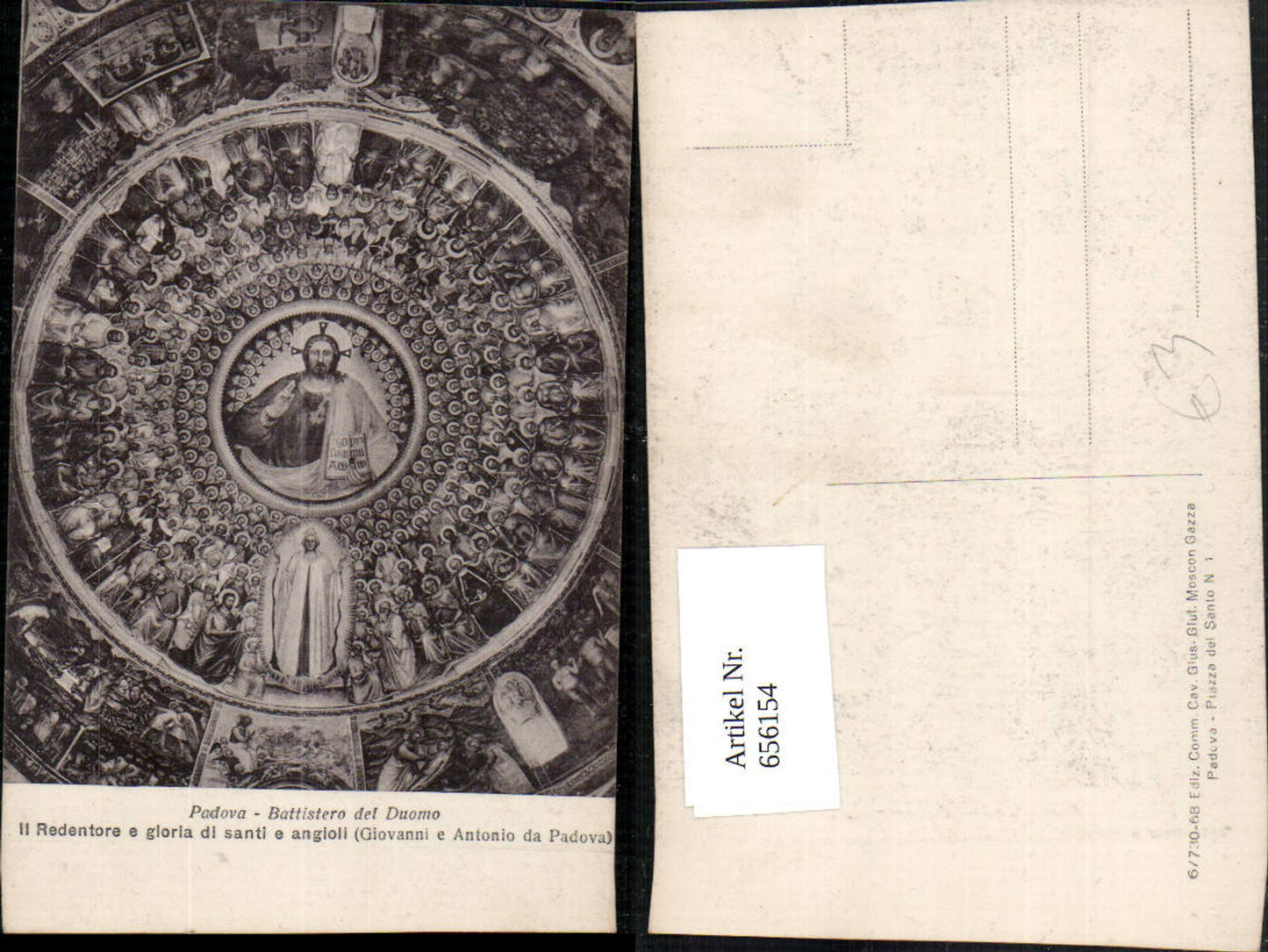 656154,Künstler Ak Giovanni e Antonio da Padova Il Redentore e gloria di santi e angioli