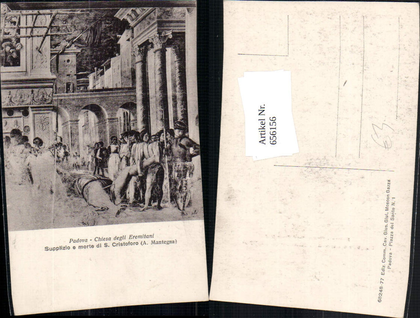 656156,Künstler Ak A. Mantegna Supplizio e morte di S. Cristoforo