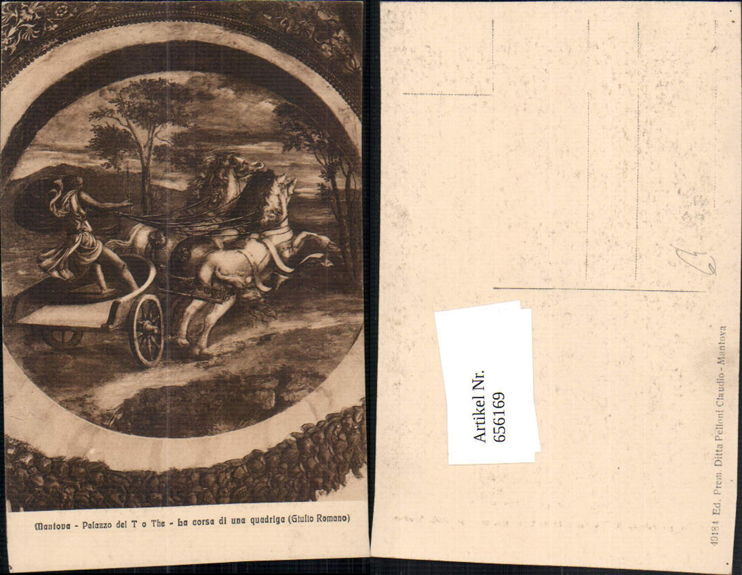 656169,Künstler Ak Giulio Romano La Coras di una quadriga Streitwagen
