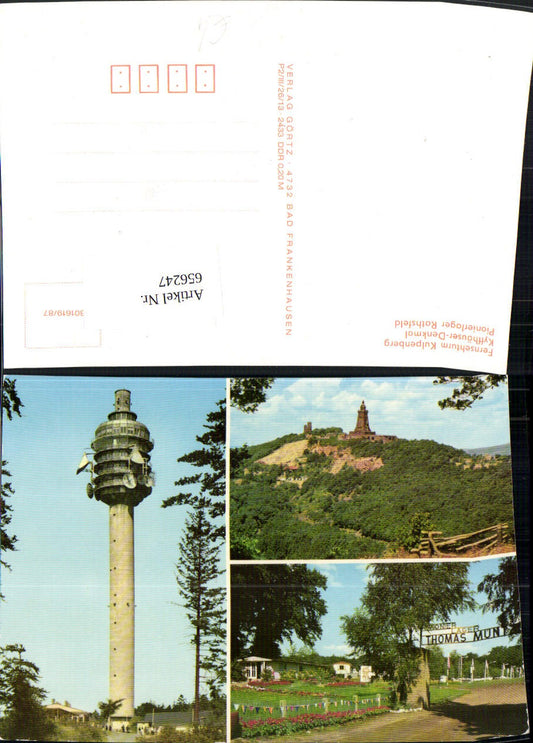656247,Mehrbild Ak Kyffhäuserland Kyffhäuser Denkmal Pionierlager Rathsfeld Fernsehturm