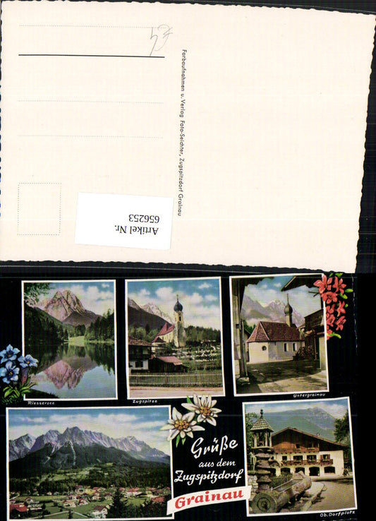 656253,Mehrbild Ak Grainau Zugspitzdorf Riessersee Zugspitze Untergrainau