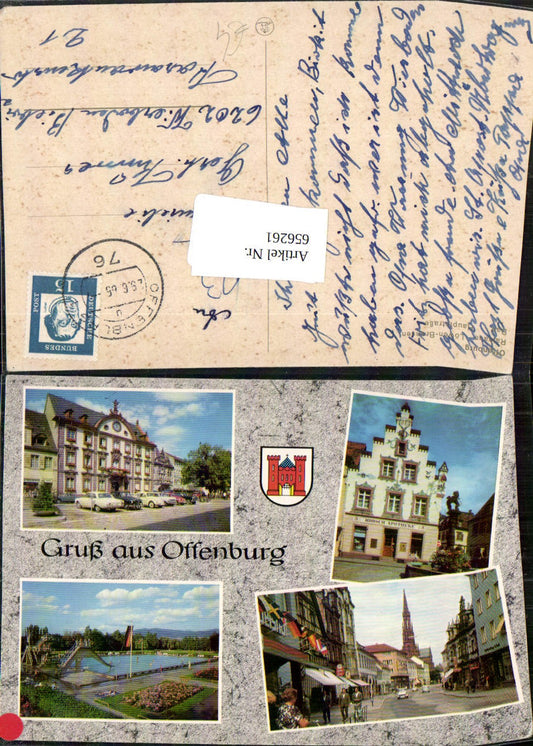 656261, Multi-image Ak Offenburg Hirsch Pharmacy Church Swimming Pool